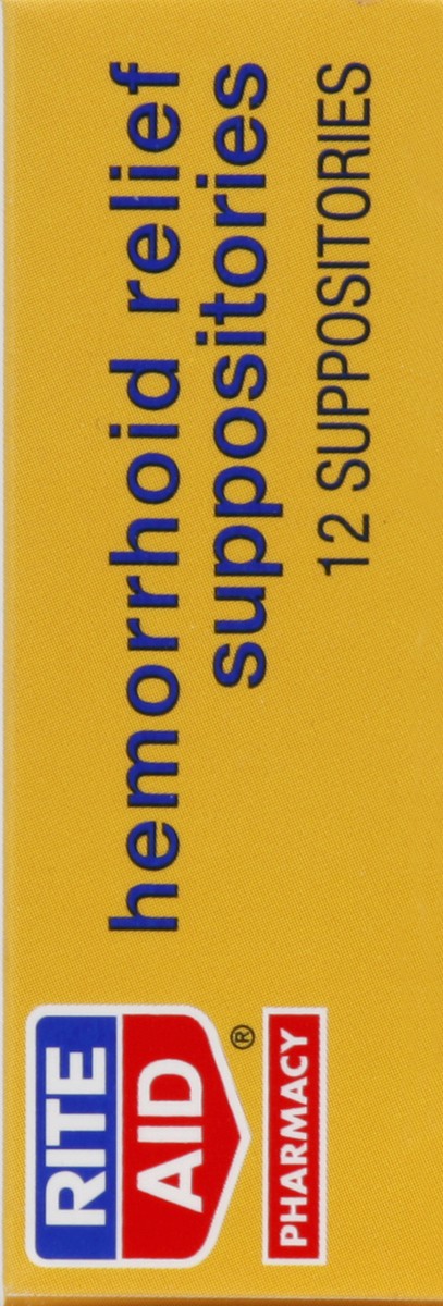 slide 3 of 5, Rite Aid Hemorrhoidal Suppositories, 12 ct