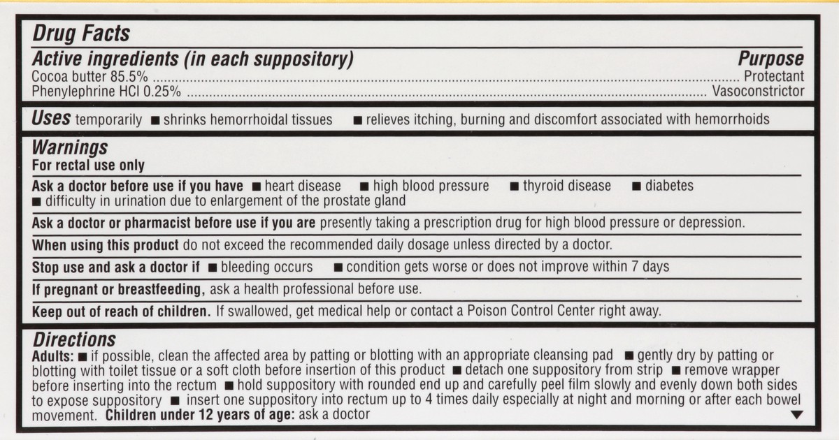 slide 5 of 5, Rite Aid Hemorrhoidal Suppositories, 12 ct