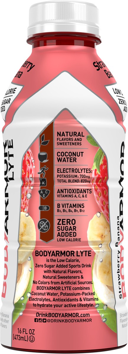 slide 6 of 8, BODYARMOR Lyte Strawberry Banana Bottle- 16 fl oz, 16 fl oz