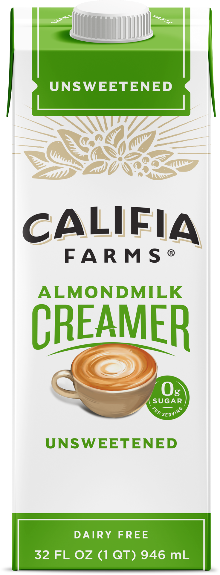 slide 1 of 11, Califia Farms Unsweetened Almond Milk Coffee Creamer, 32 oz