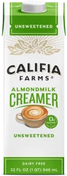 Califia Farms Unsweetened Almond Milk Coffee Creamer