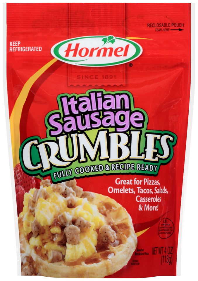 slide 1 of 1, Hormel  Italian Sausage Crumbles, 4 oz