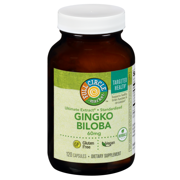 slide 1 of 1, Full Circle Market Ginkgo Biloba Caps, 120 ct; 60 mg