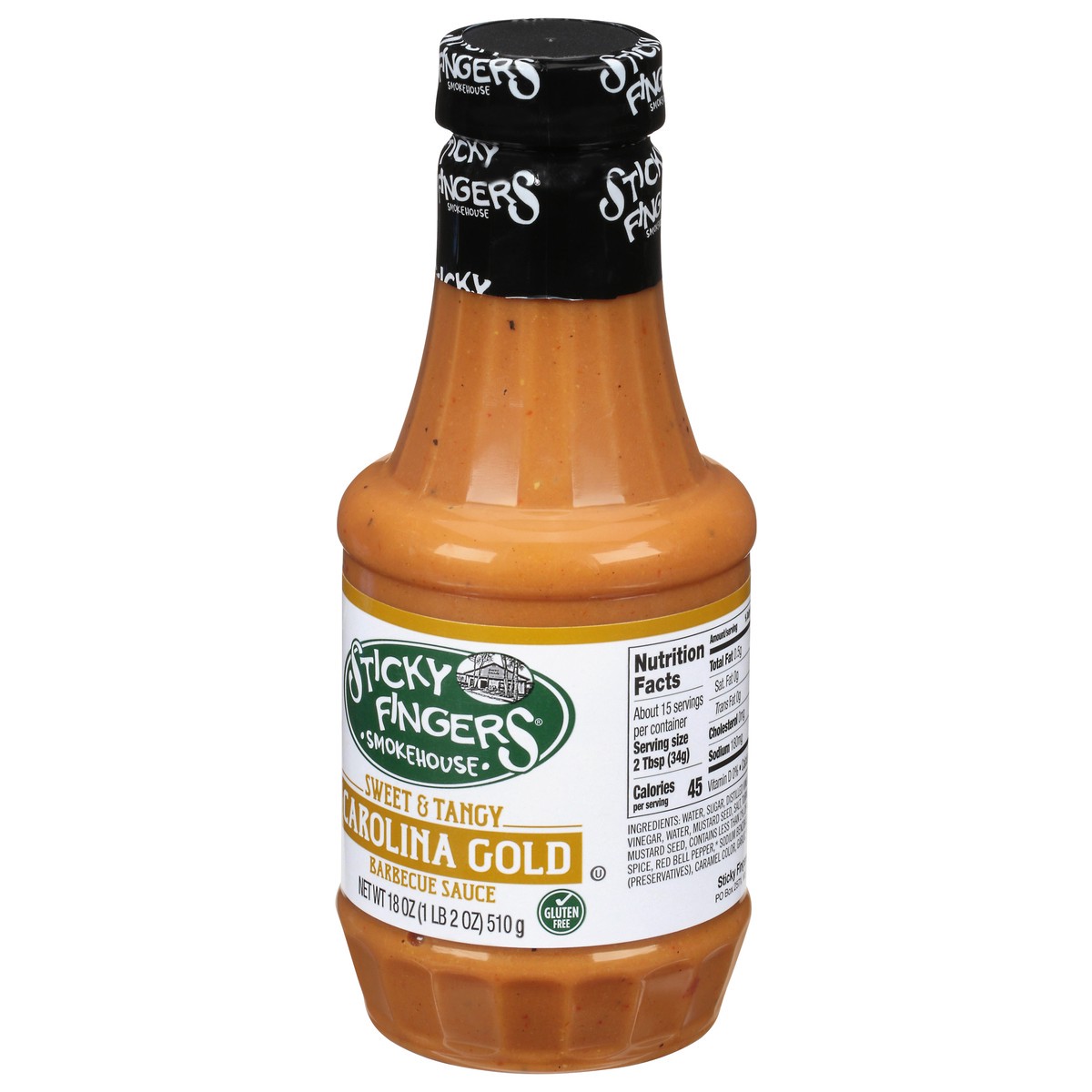 slide 3 of 9, Sticky Fingers Smokehouse Sweet & Tangy Carolina Gold Barbecue Sauce 18 oz, 18 oz