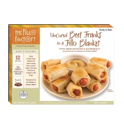 The Fillo Factory Uncured Beef Franks In A Fillo Blanket