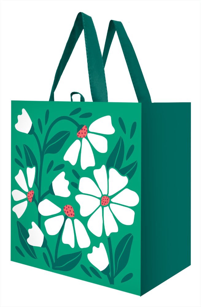 slide 1 of 1, Earthwise Reusable Tote - Spring Floral Green, 1 ct