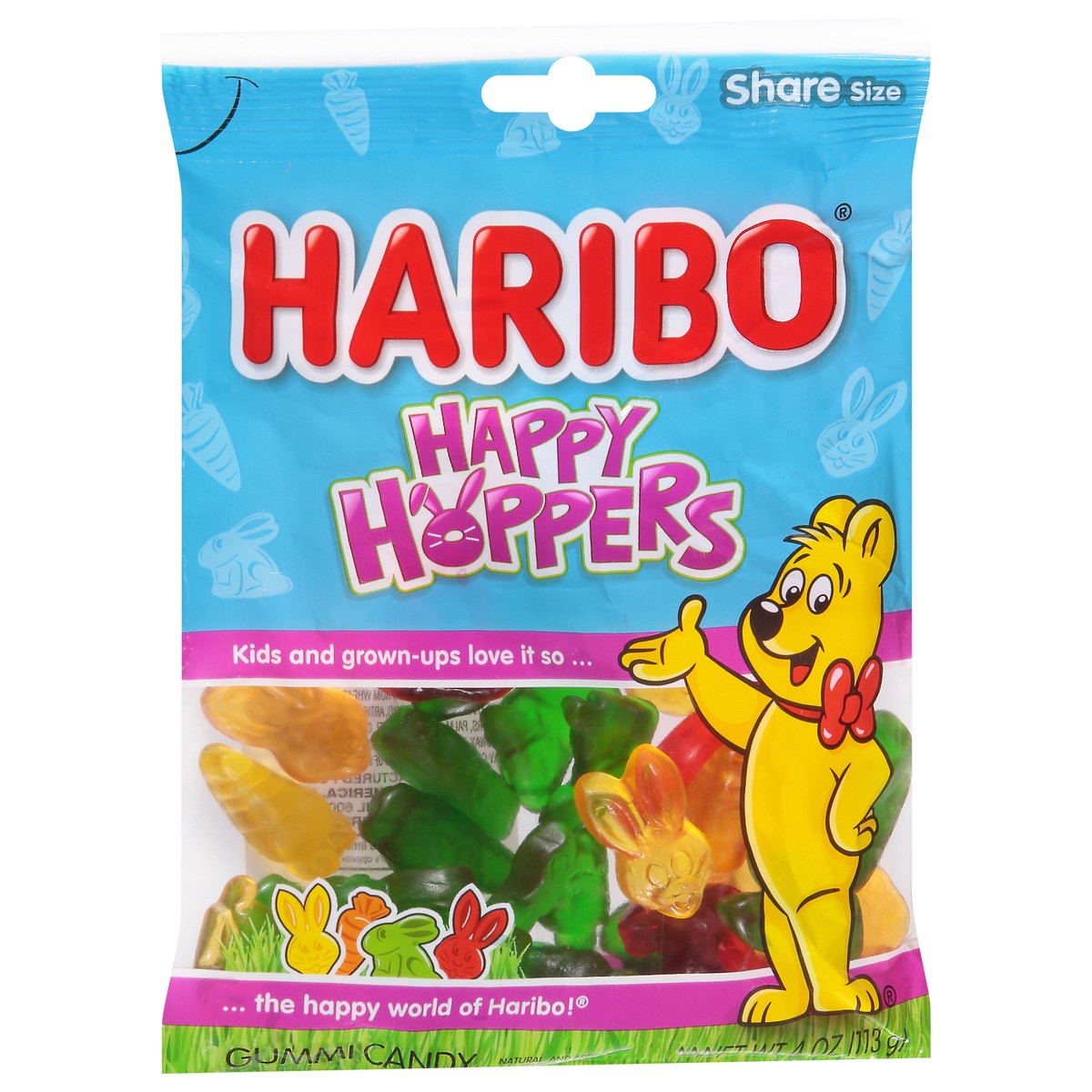 slide 3 of 9, Haribo Happy Hopper, 4 oz
