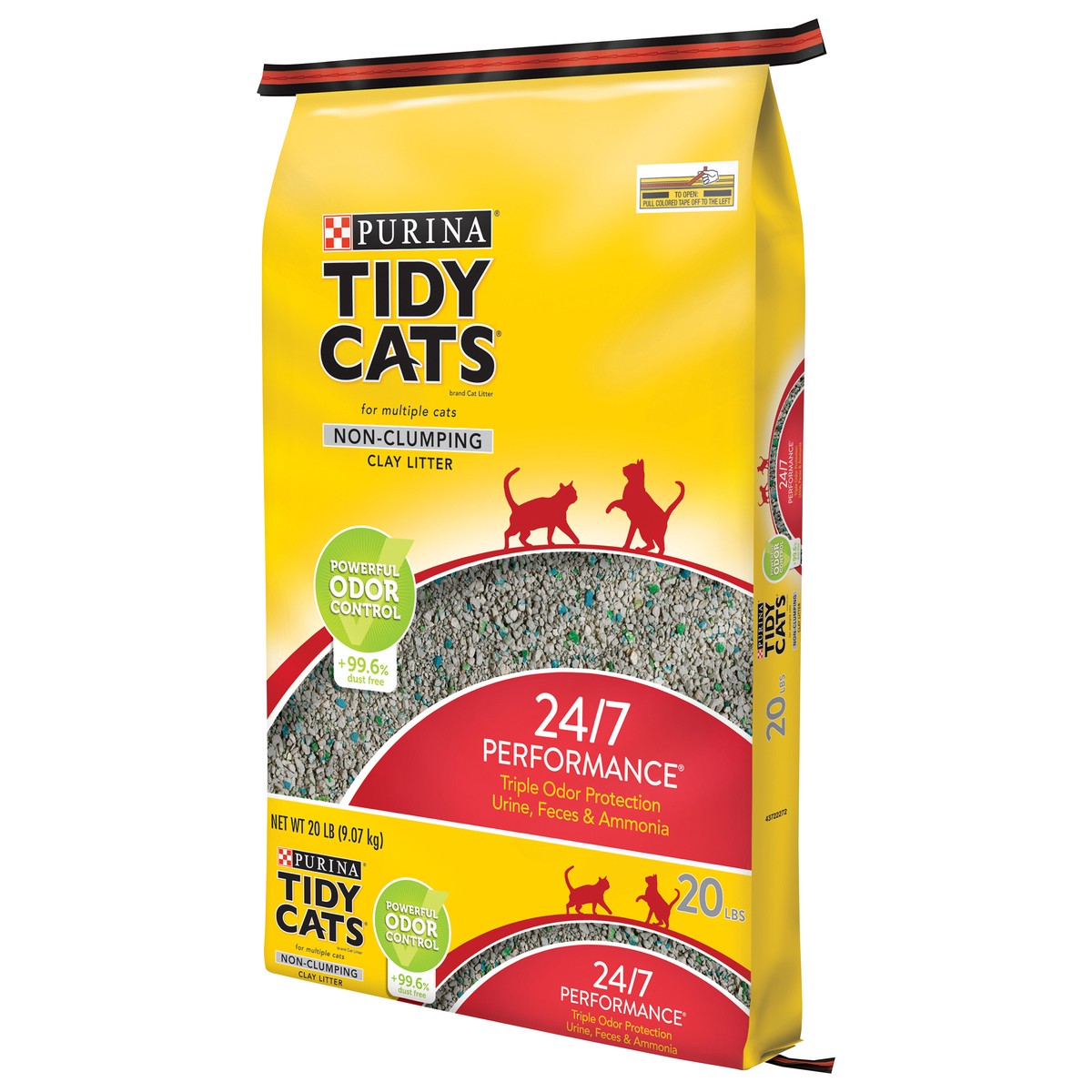 slide 5 of 8, Tidy Cats Purina Tidy Cats Non Clumping Cat Litter, 24/7 Performance Multi Cat Litter, 20 lb