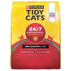 Tidy Cats Purina Tidy Cats Non Clumping Cat Litter, 24/7 Performance Multi Cat Litter Odor Control Formula - 20 lb. Bag
