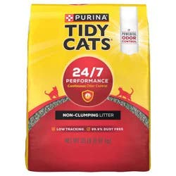 Tidy Cats Purina Tidy Cats Non Clumping Cat Litter, 24/7 Performance Multi Cat Litter Odor Control Formula - 20 lb. Bag