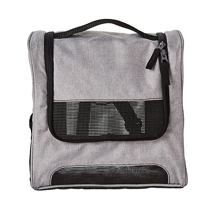 slide 1 of 4, Simply Essential Hanging Toiletry Bag - Grey, 1 ct