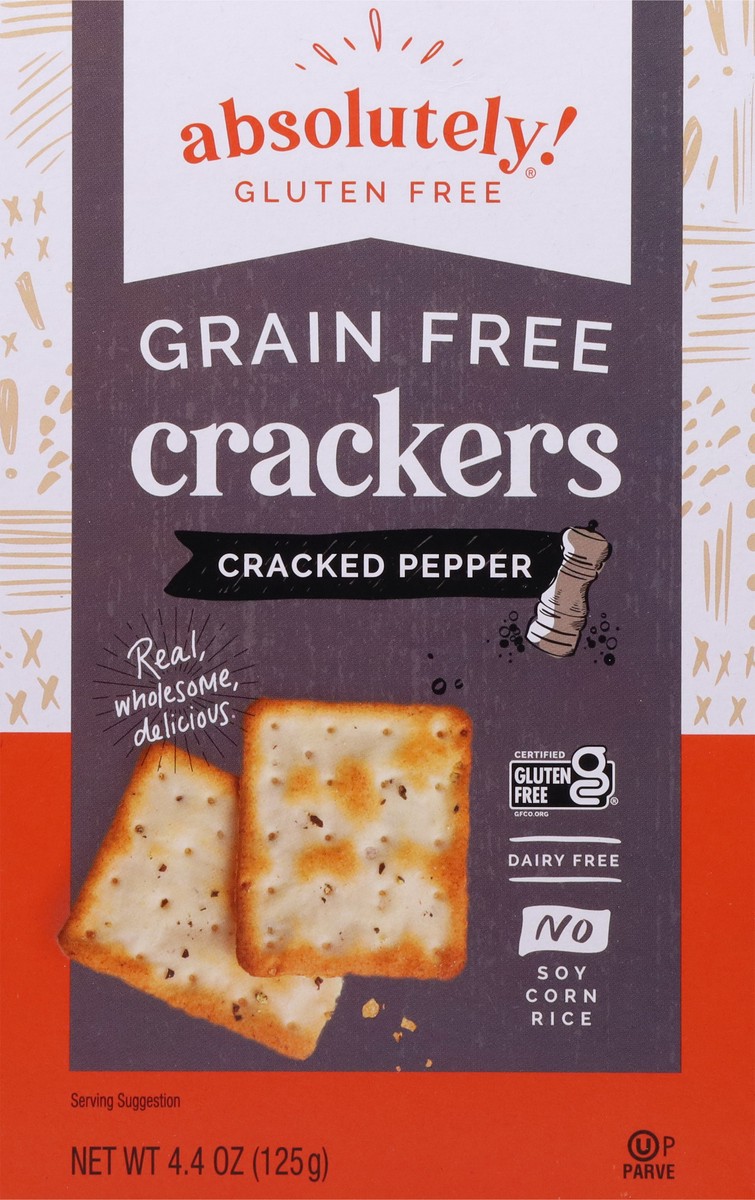 slide 6 of 9, Absolutely! Gluten Free Grain Free Cracked Pepper Crackers 4.4 oz, 4.4 oz