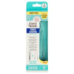 Guru Nanda Tongue Scrapers with Travel Case