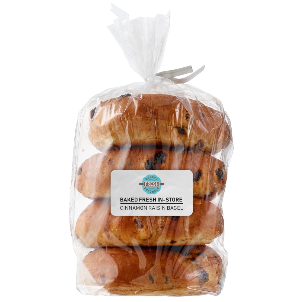 slide 1 of 1, Bakery Fresh Goodness Cinnamon Raisin Bagel, 4 ct