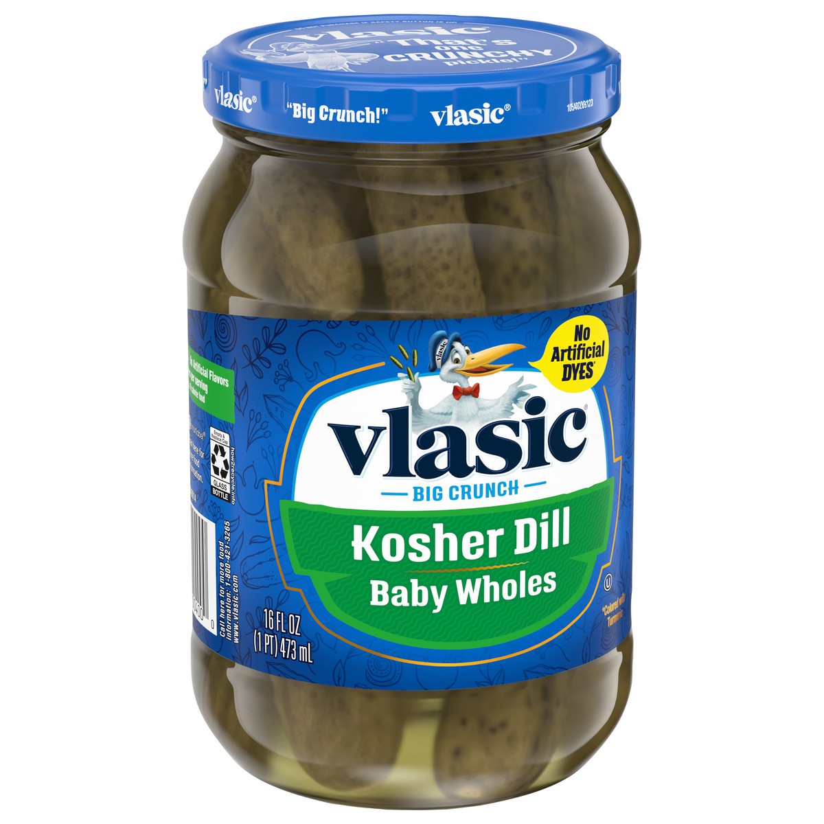 slide 2 of 5, Vlasic Kosher Dill Baby Whole Pickles, Keto Friendly, 16 FL OZ Jar, 16 fl oz