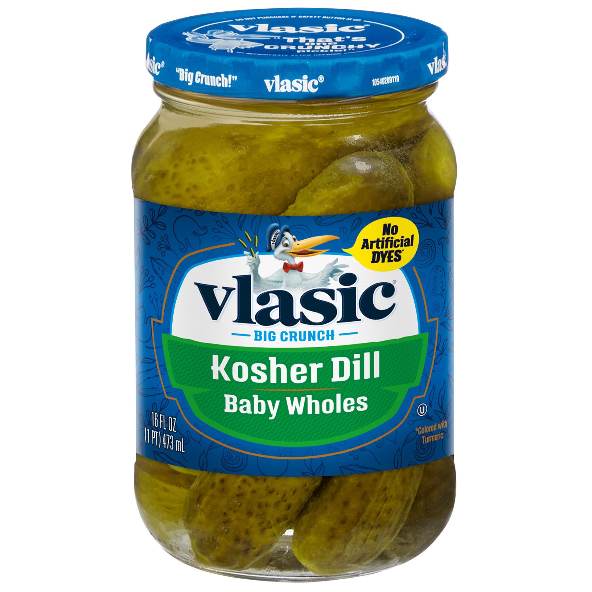 slide 1 of 5, Vlasic Kosher Dill Baby Whole Pickles, Keto Friendly, 16 FL OZ Jar, 16 fl oz
