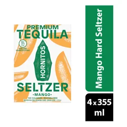 Hornitos Hard Seltzer Mango Ready to Drink Cocktail 4 x 355 ml