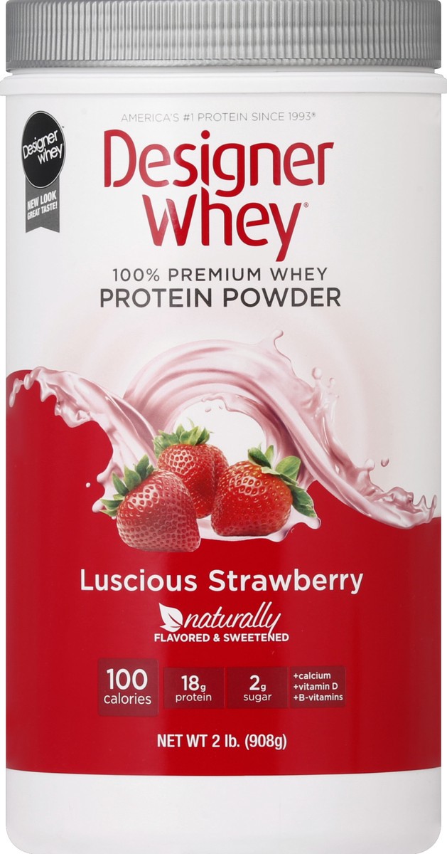 slide 2 of 3, Designer Protein Strawberry, 2 lb