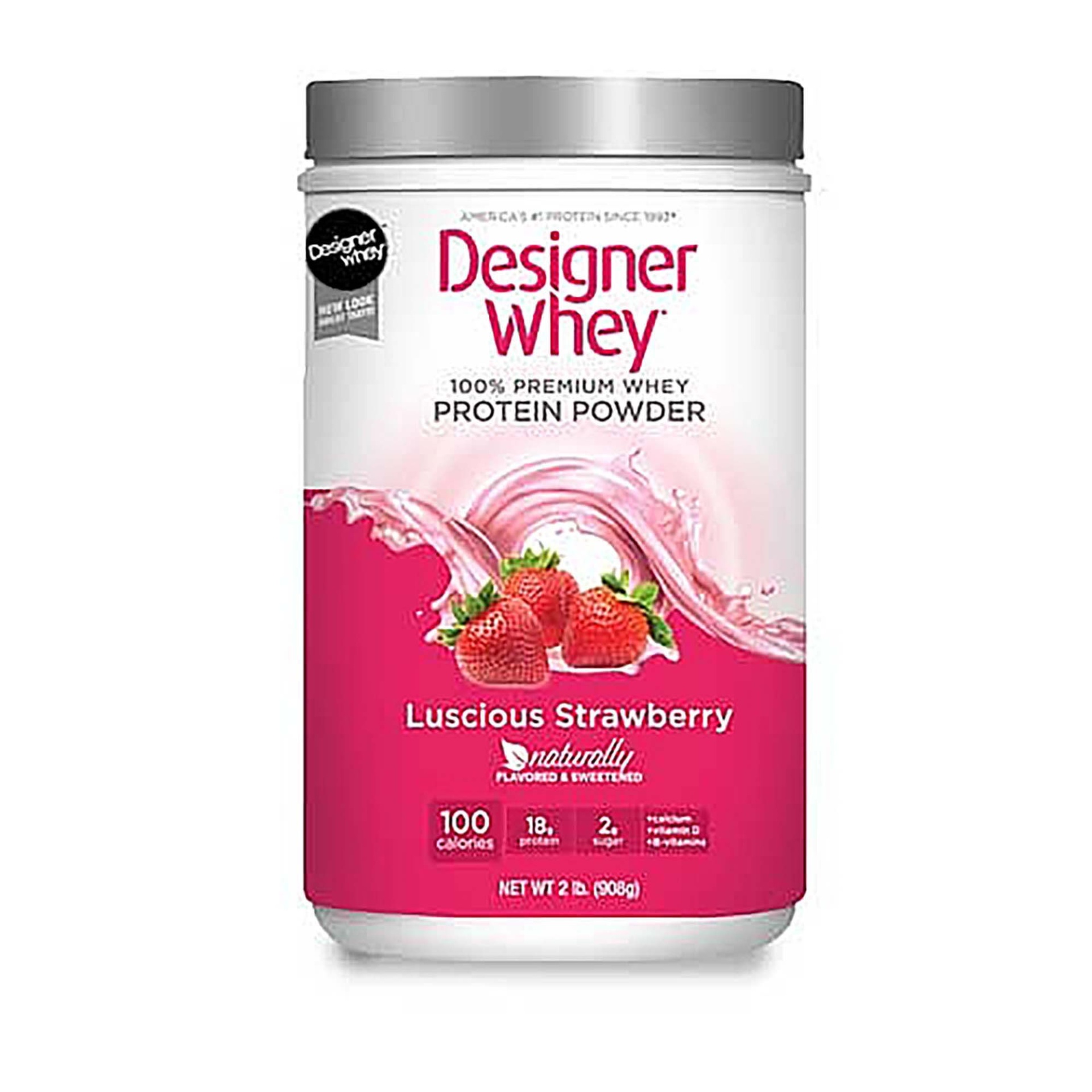 slide 1 of 3, Designer Protein Strawberry, 2 lb