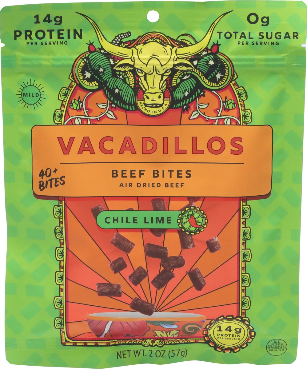 slide 7 of 13, Vacadillos Mild Chile Lime Beef Bites - 2 oz, 2 oz