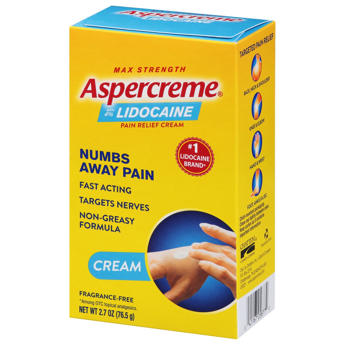 slide 3 of 9, Aspercreme Max Strength Pain Relief Cream 2.7 oz, 2.7 oz