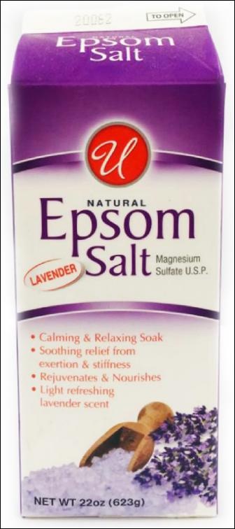 slide 1 of 1, Unv Epsom Salt Lavnd Box, 22 oz