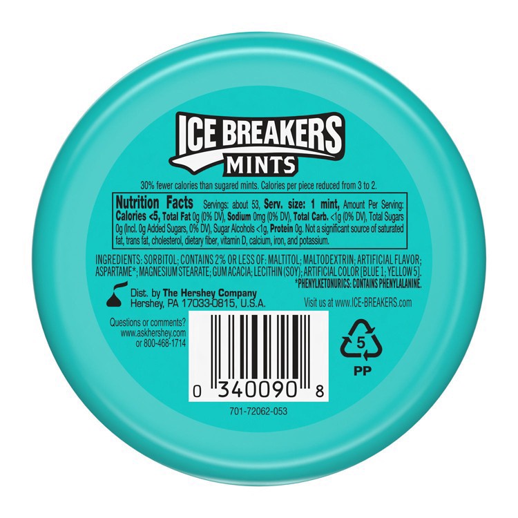 slide 8 of 39, Ice Breakers Wintergreen Sugar Free Mint Candies, 1.5 oz