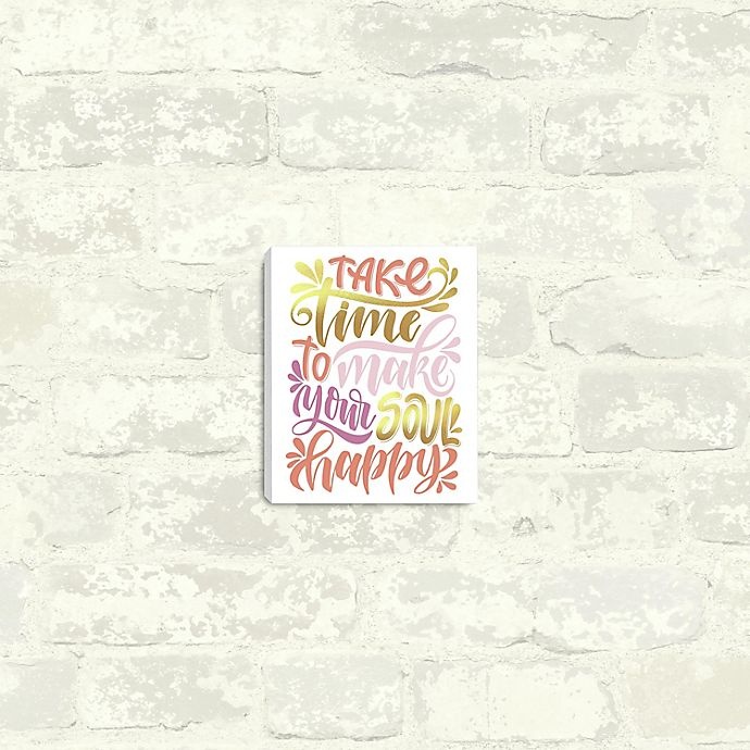 slide 2 of 3, RoomMates Soul Happy Canvas Wall Art - Pink/Yellow, 10 in x 8 in