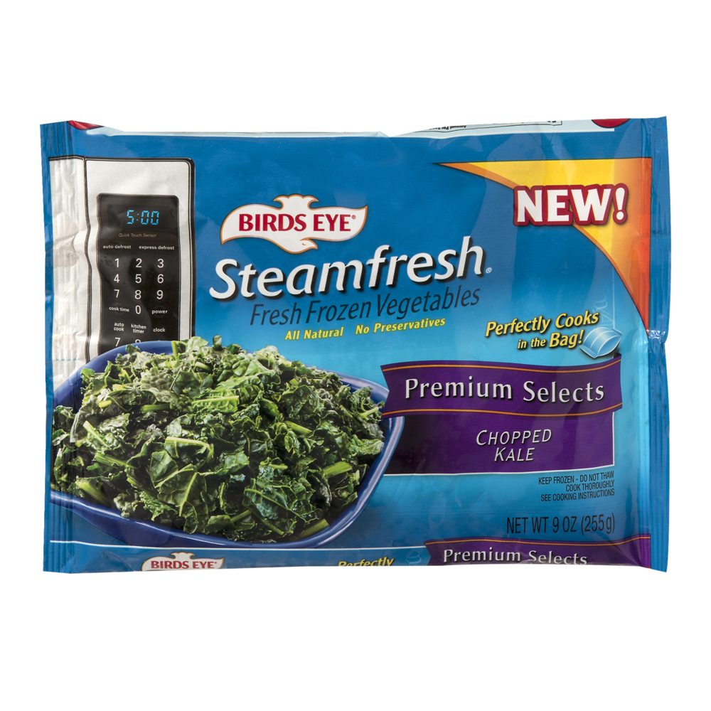 slide 1 of 1, Birds Eye Steamfresh Premium Chopped Kale, 9 oz