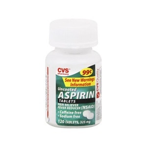 slide 1 of 1, CVS Pharmacy Uncoated Aspirin Tablets, 120 tb