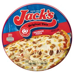 Jack's Original Thin Sausage Pizza, Thin Crust, Sausage Pizza, Frozen