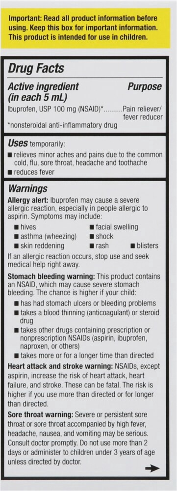 slide 3 of 4, Harris Teeter Children's Ibuprofen Mixed Berry Flavor, 4 oz