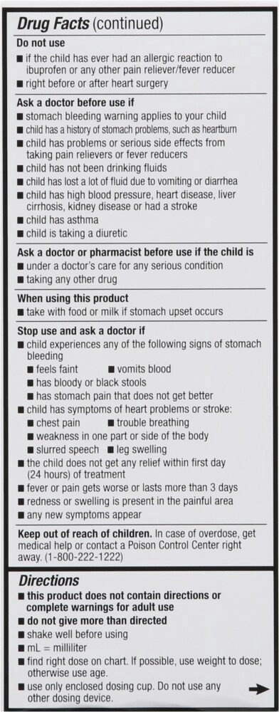 slide 4 of 4, Harris Teeter Children's Ibuprofen Mixed Berry Flavor, 4 oz