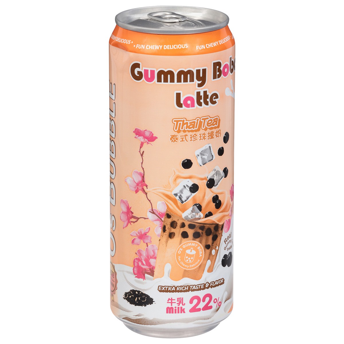 slide 4 of 15, O's Bubble Thai Tea Gummy Boba Latte 15.9 fl oz, 15.9 fl oz
