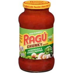 Ragu Chunky Mushroom & Green Pepper Sauce 24 oz