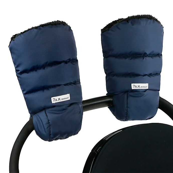 slide 1 of 1, 7AM Enfant Warmmuff Stroller Gloves with Plush Lining - Midnight, 1 ct