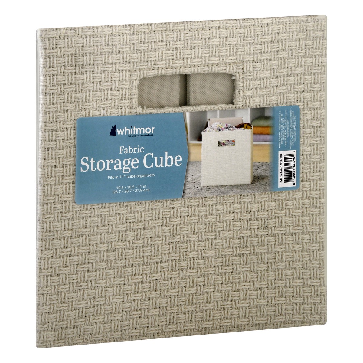 slide 6 of 9, Whitmor 10.5 Inch Fabric Storage Collapsible Cube, 1 ct