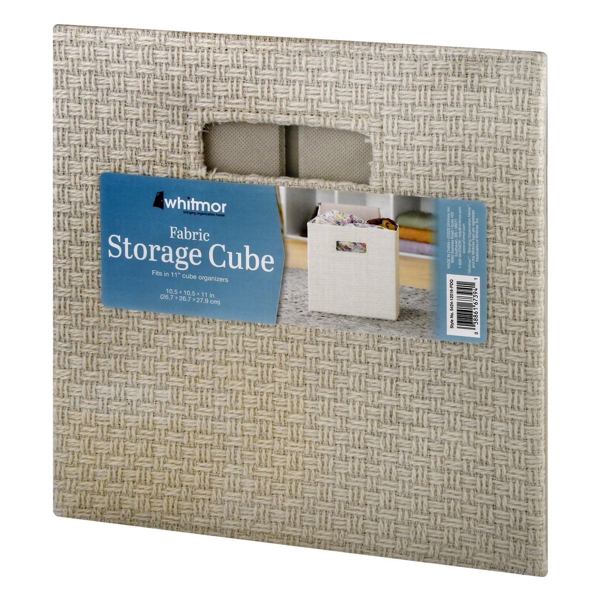 slide 4 of 9, Whitmor 10.5 Inch Fabric Storage Collapsible Cube, 1 ct