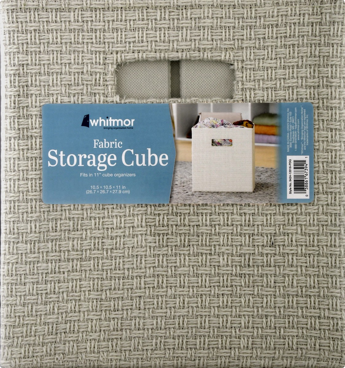 slide 2 of 9, Whitmor 10.5 Inch Fabric Storage Collapsible Cube, 1 ct