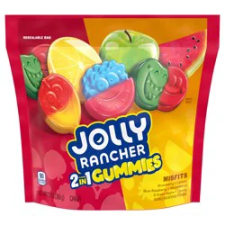 JOLLY RANCHER Gummies Misfits 2-in-1 Fruit Flavored Candy Bag, 13 oz