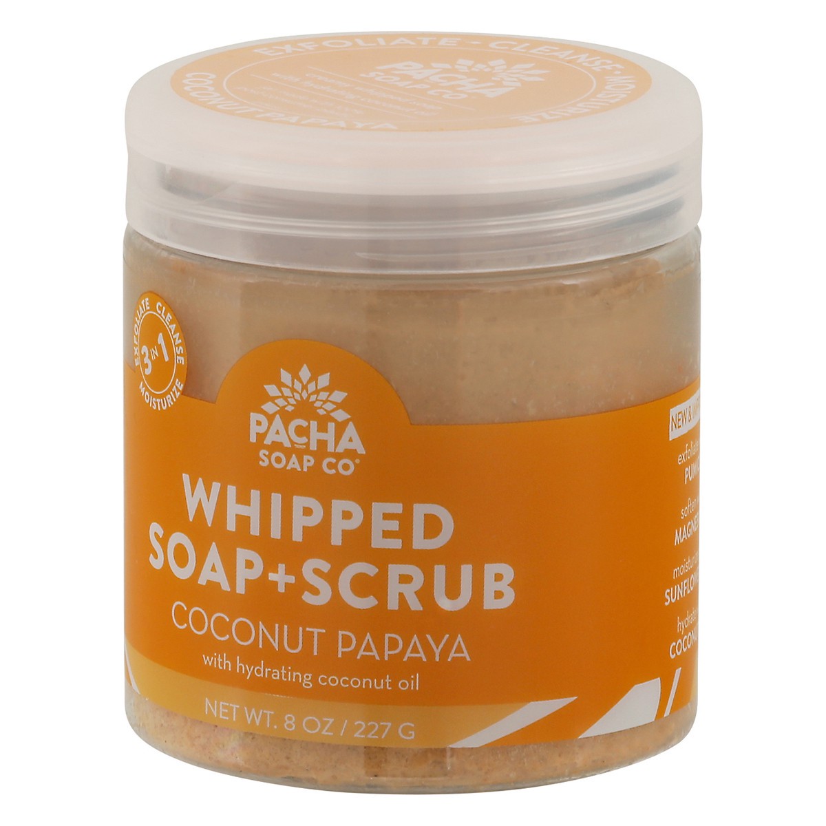 slide 3 of 9, Pacha Soap Co. Coconut Papaya Whipped Soap + Scrub 8 pack, 8 ct