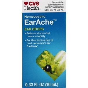 slide 1 of 1, CVS Health Homeopathic Earache Ear Drops, 0.33 oz