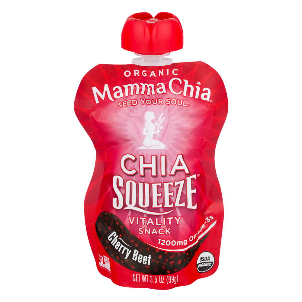 slide 1 of 2, Mamma Chia Vitality Snack Organic Cherry Love Chia Squeeze 3.5 oz, 