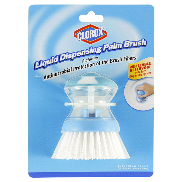 slide 1 of 2, Clorox Liquid Dispensing Palm Brush, 1 ct