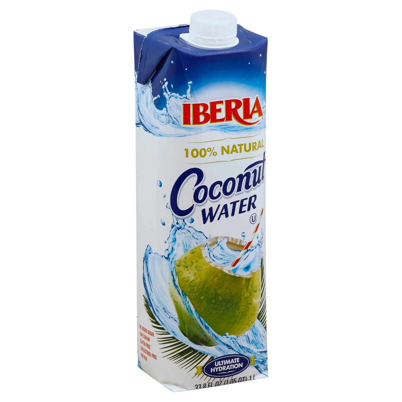 slide 1 of 3, Iberia 100% Natural Coconut Water, 33.8 fl oz