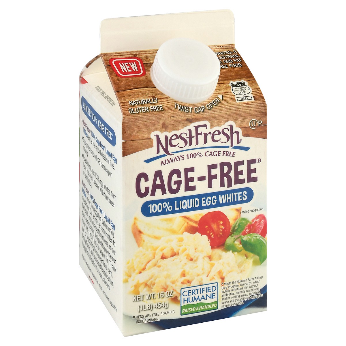 slide 5 of 9, Nestfresh Cage Free Hfac 100% Liquid Egg Whites 16 Oz - 16 Oz, 16 oz