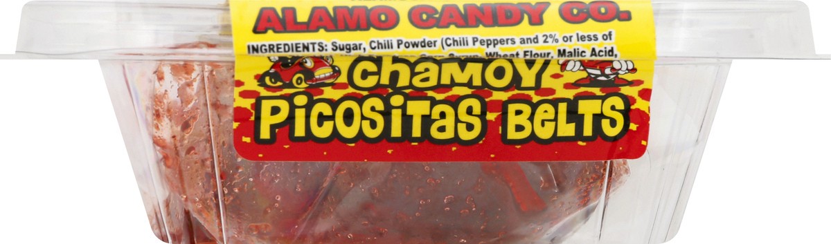 slide 5 of 7, Alamo Candy Co. Chamoy Picositas Belts Tub, 5 oz