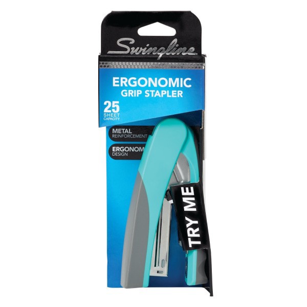 slide 4 of 4, Swingline Compact Stand-Up Stapler, Assorted Colors, 1 ct