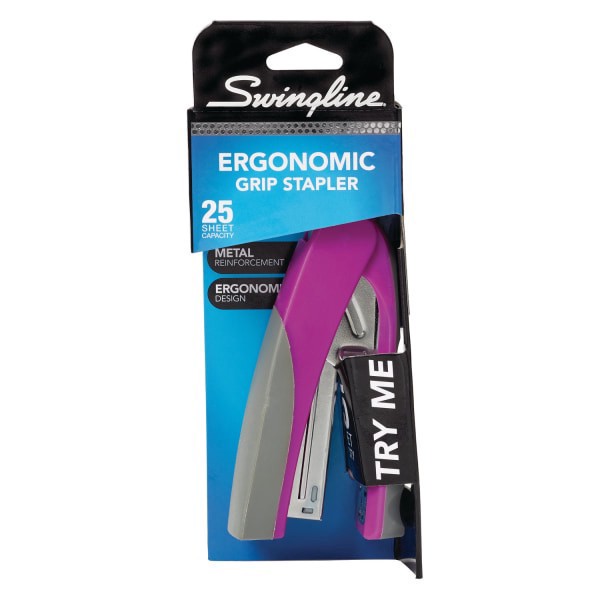 slide 2 of 4, Swingline Compact Stand-Up Stapler, Assorted Colors, 1 ct