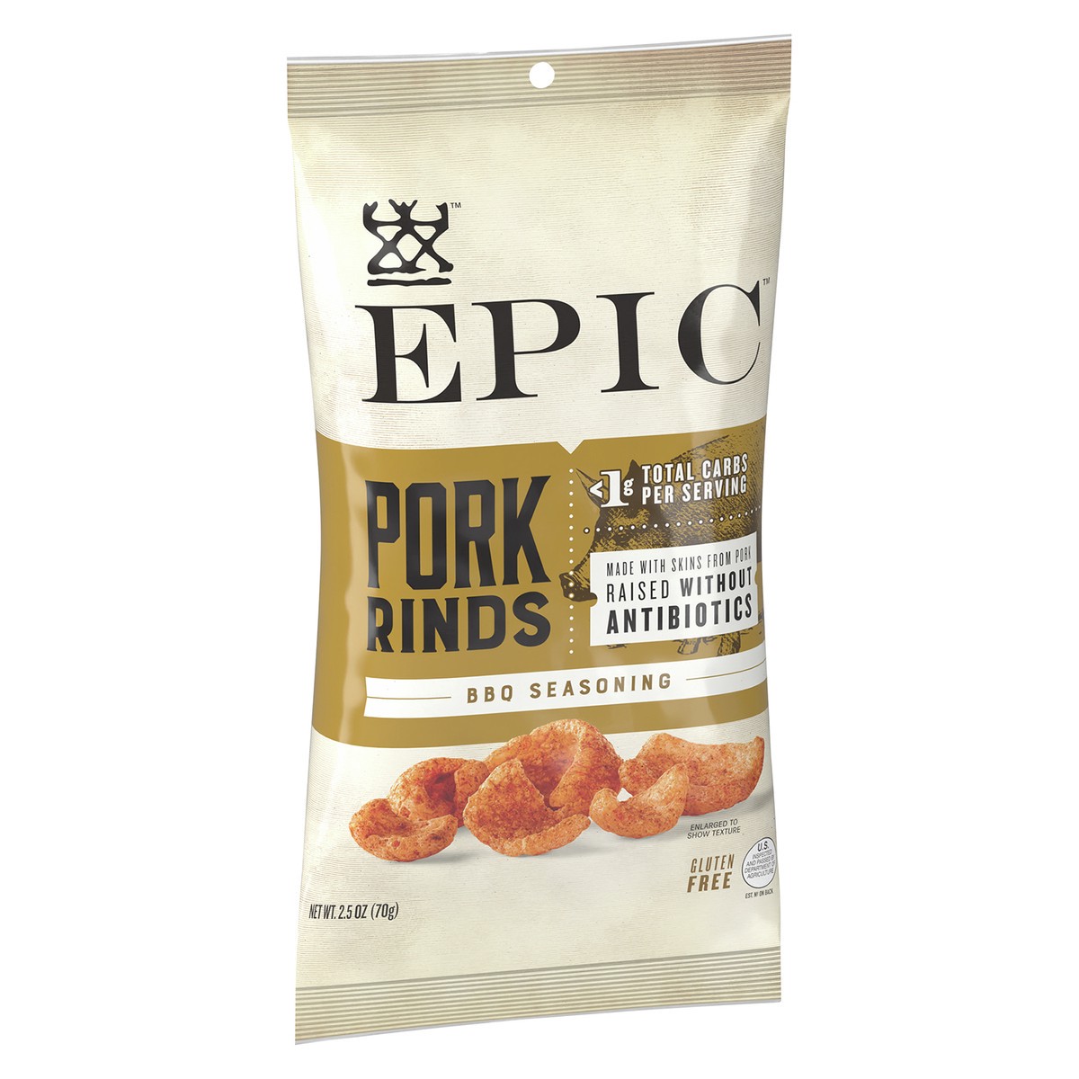 slide 2 of 9, Epic Pork Rinds,Bbq Seasng, 2.5 oz
